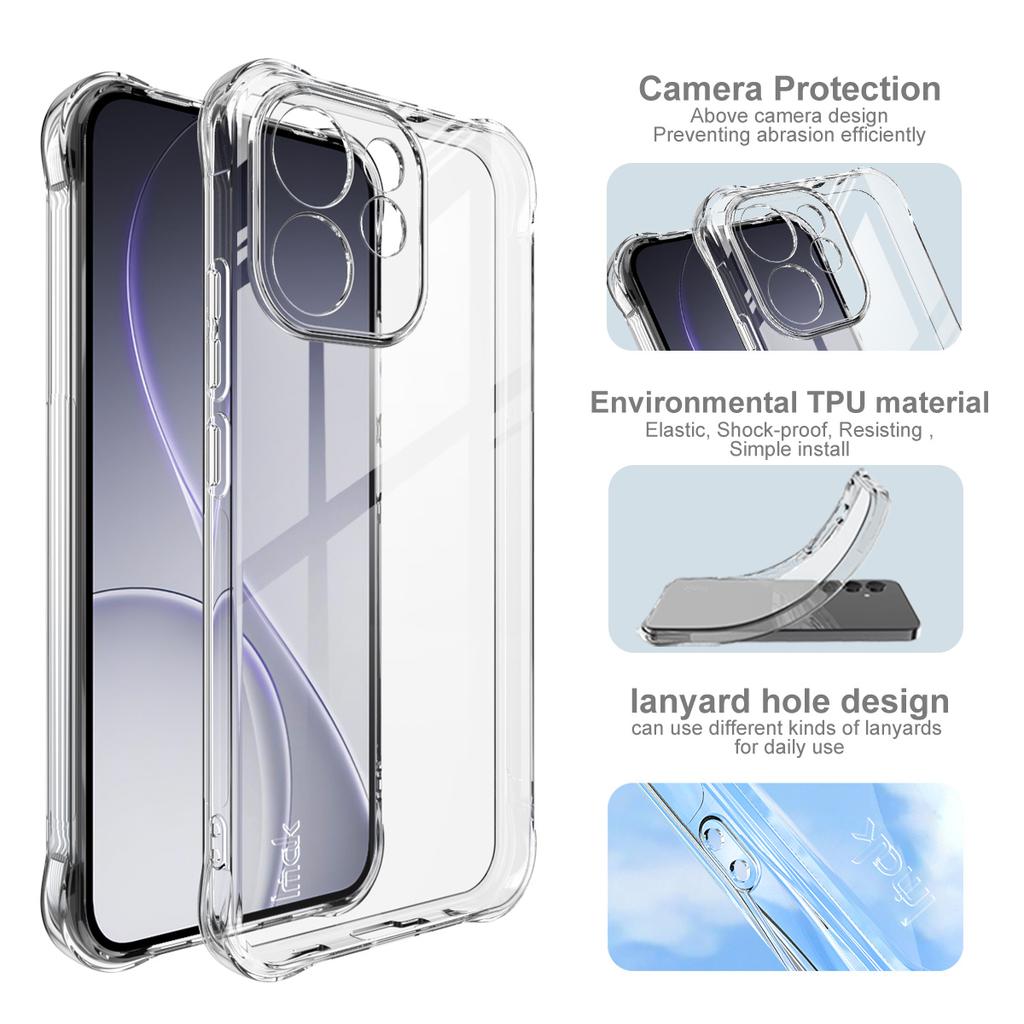 Pro OPPO Reno 15 F 5G Globální Pouzdro na Telefon IMAK Nárazuvzdorné Měkké Pouzdro
