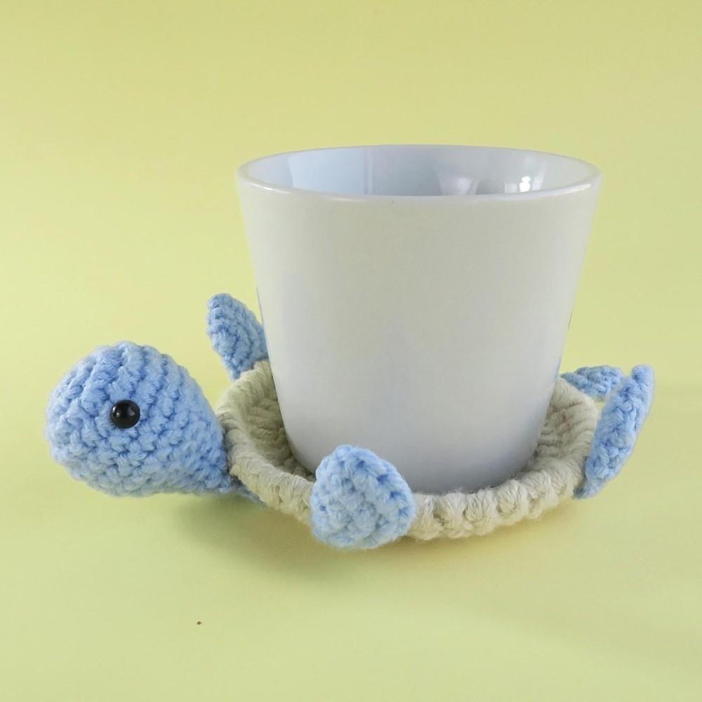 Cartoon Crochet Animal Coaster Funny Handmade Coaster Creative Knitted Cup Mat Table Protector