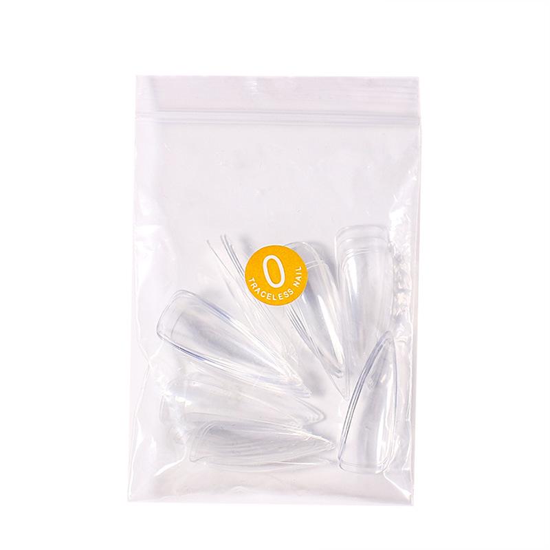 "50-delige Naadloze Transparante Trapeziumvormige Gematteerde Puntige Enkele Maat Nageltips" (0-11) voor Salons"