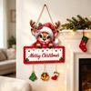 Decorative Elk Wooden Sign Christmas Winter Hanging Sign, Snowman Plaque, Festive Party Supplies Door for Holiday Home Decor Wall