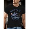 Men'S T-Shirt,Cowboy Riding Horse Graphic Design Perfect for Casual Wear In Spring And Summer Ideal for Outdoor Adventures And Everyday Outings