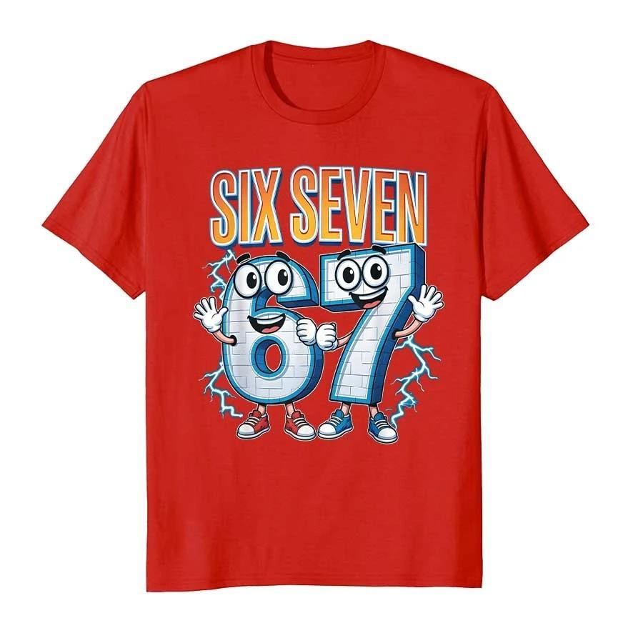 67 Six Seven Italian Fun Imagination Game Expression TShirt Suitable for Both Men and Women Street Wear