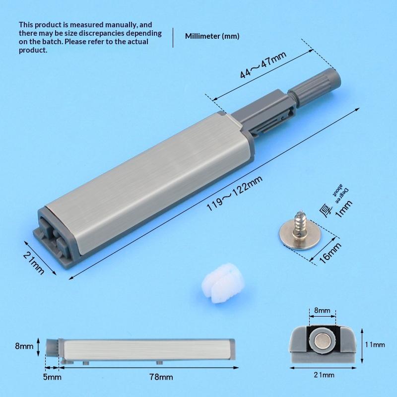 10 Pcs Magnetic Push Latches For Cabinets, Push To Open Cabinet Hardware, Push Touch Latch, Kitchen Door Push Latch