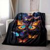 1pc Butterfly Print Blanket Lightweight Flannel Blanket Throw Blanket For Sofa, Bed, Travel, Camping, Livingroom, Office, Couch, Chair, And Bed yy2510