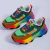 Plus Size Daddy Shoes Colorful Couple Lace-Up Versatile Student Flat Casual Sneakers