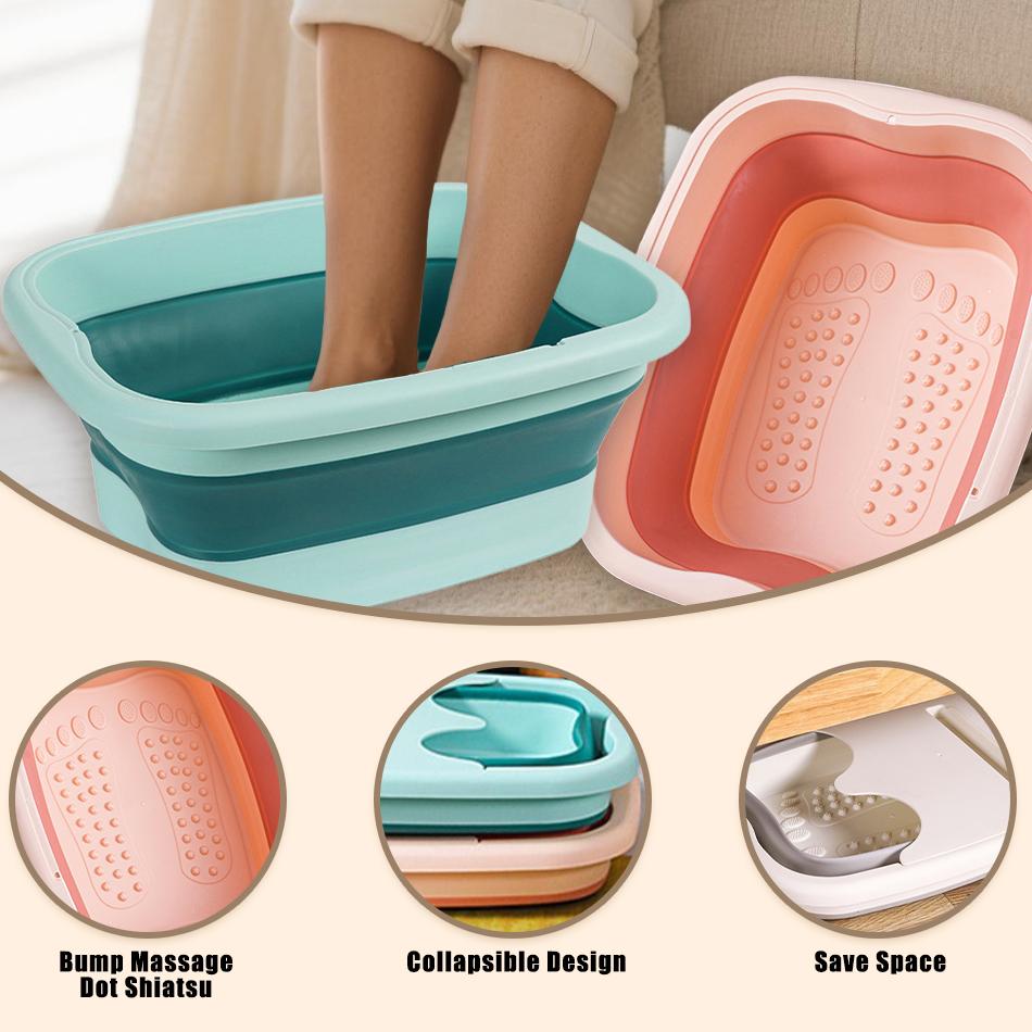Katlanabilir Ayak Banyosu Masaj Kovası Islatma Kovası Katlanır Havza Spa Ayak Banyosu Kovası Ev Sauna Küvet Pedikür Banyo Küveti