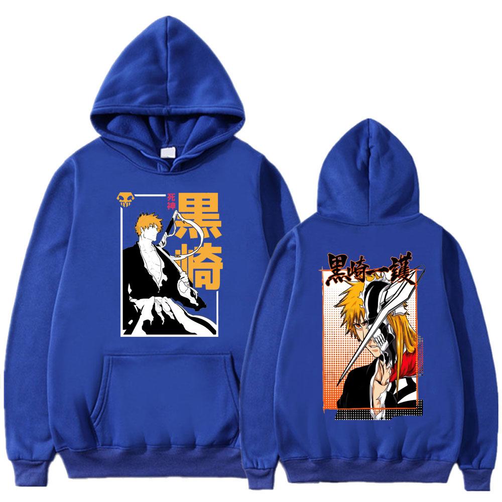 Japan Anime Bleach Kurosaki Ichigo Hoodie Unisex Women Oversized