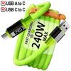 240W Super-Schnellladekabel Typ C auf Typ C Universelles Hochleistungs-Ladegerät USB-Kabel für 16 15 14 Huawei Samsung