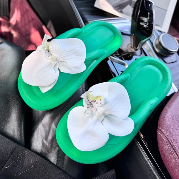 Fashion Butterfly-Knot Rubber Slippers Beach Shoes Slides Fur Flip Flops Sabot Hawaiian Rubber Slippers Fur Flip Flops Beach Shoes Slide
