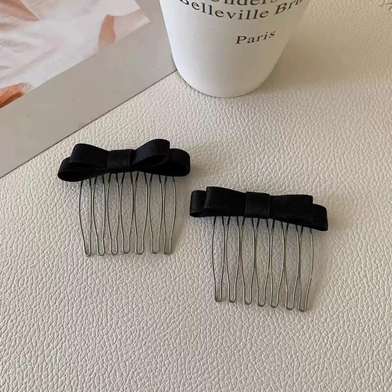 1Pcs Korean Fashion Sweet Ballet Bowtie Hair Comb French Hairpin Girl Barrettes Sidebangs Hair Pin Female Hair Styling Decors