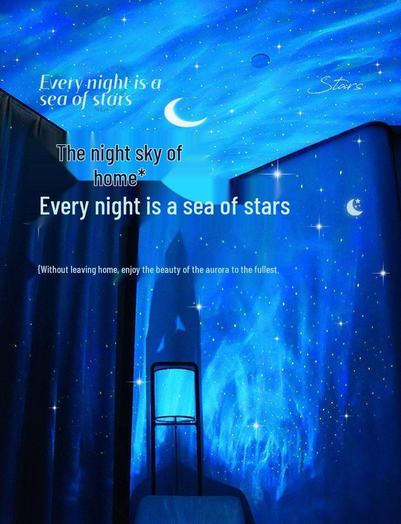 Bluetooth Aurora Projektor: Sternenhimmel & Wasserwellen Laserlicht für Schlafzimmeratmosphäre