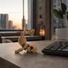 3D Printed Inverted Skeleton Figurine, Halloween Upside-Down Skeleton Statue, Spooky Skeleton Decoration for Home, Office, Holiday Party