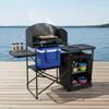 Folding Camp Table with Storage Multi-Functional Aluminum Outdoor Cooking