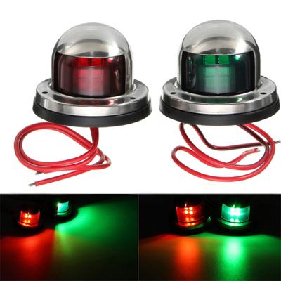 Luz Impermeable para Yates LED 12V8 Acero Inoxidable Luz LED de Navegación Marina Señal Roja y Verde Lichter Guía Naval