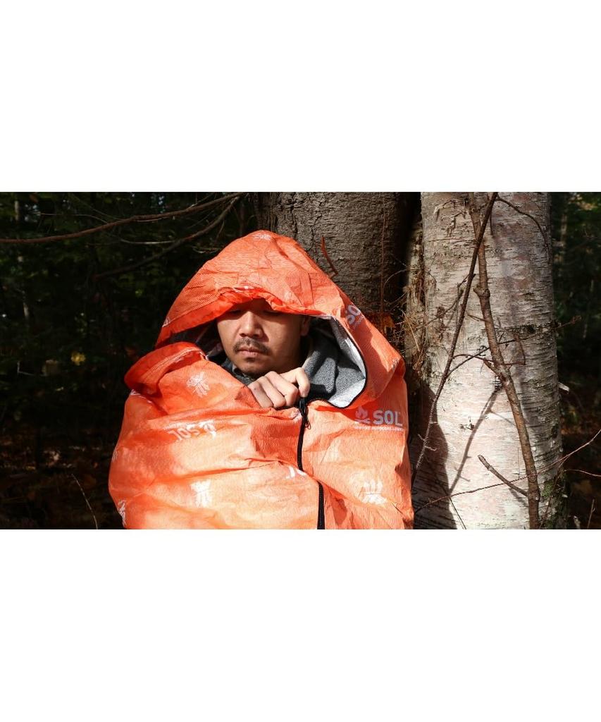 Japanese SOL New Escape Vivi Orange Breathable Sleeping Bag for Disaster and Emergency Vivisac [Official Product] Preparedness, Bivouac, Supplies,