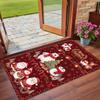 Christmas Printed Square Area Rug Soft Non Slip Floor Carpet For Bedroom Holiday Gift