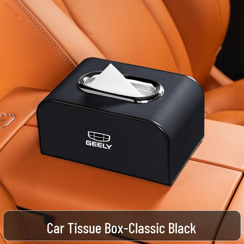 Kompatible Taschentuchbox für Geely Xingyue, Binyue, Emgrand, Borui, Geometry, ICON - Ausziehbarer Beutel für Mittelarmlehne und Sitzlehne