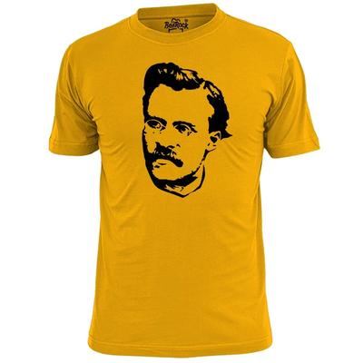 T-shirt da uomo con stencil di Friedrich Nietzsche Filosofo Volontà di Potenza