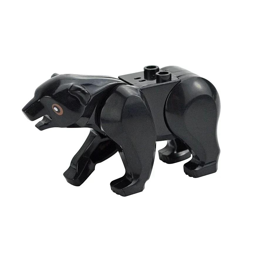 City Animal Building Block Figures Eagle Owl Goat Crocodile Dog Lion Cheetah Parrot DIY Farm Street View Accessories Bricks Gift