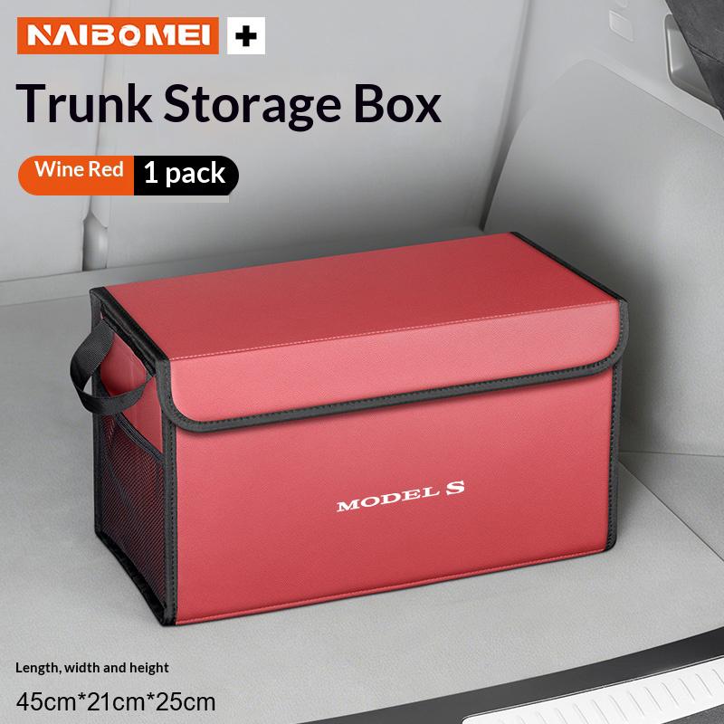 Car Trunk Foldable Storage Box Multi-Purpose Storage Organizer Bag Large-Capacity Stowing Tidying Bag For Tesla Model S