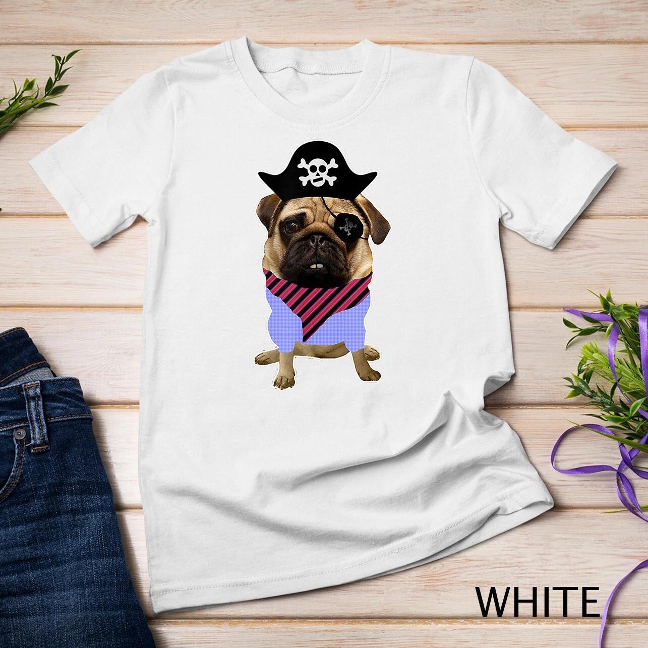 PIRATE PUG DOG T-Shirt Funny Gift for Dogs Lover & Fans Unisex T-shirt 4XL