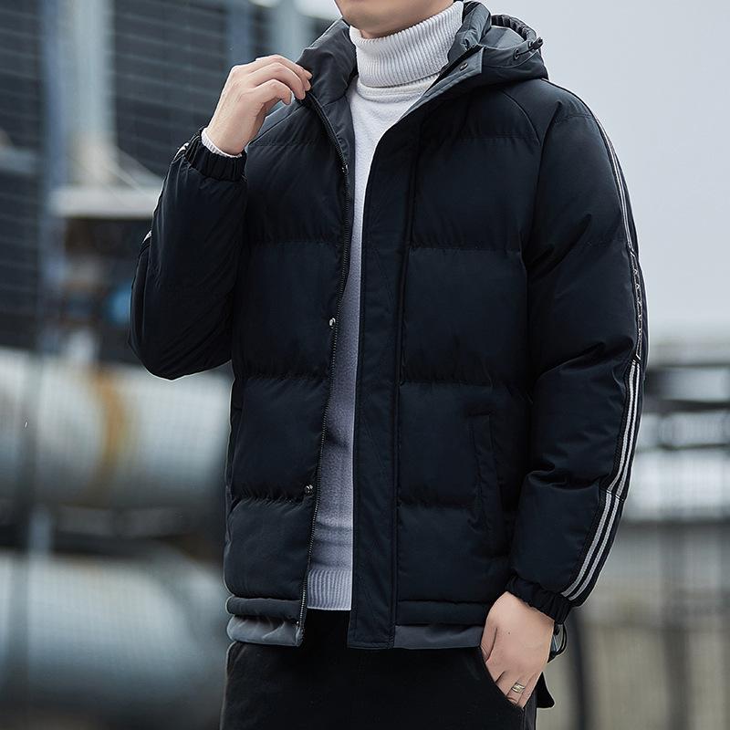 Thick Casual Men's Jacket Winter Trend Down Cotton-padded Jacket Thickened Hooded Loose Cotton-padded Jacket Down Cotton-padded Jacket Men