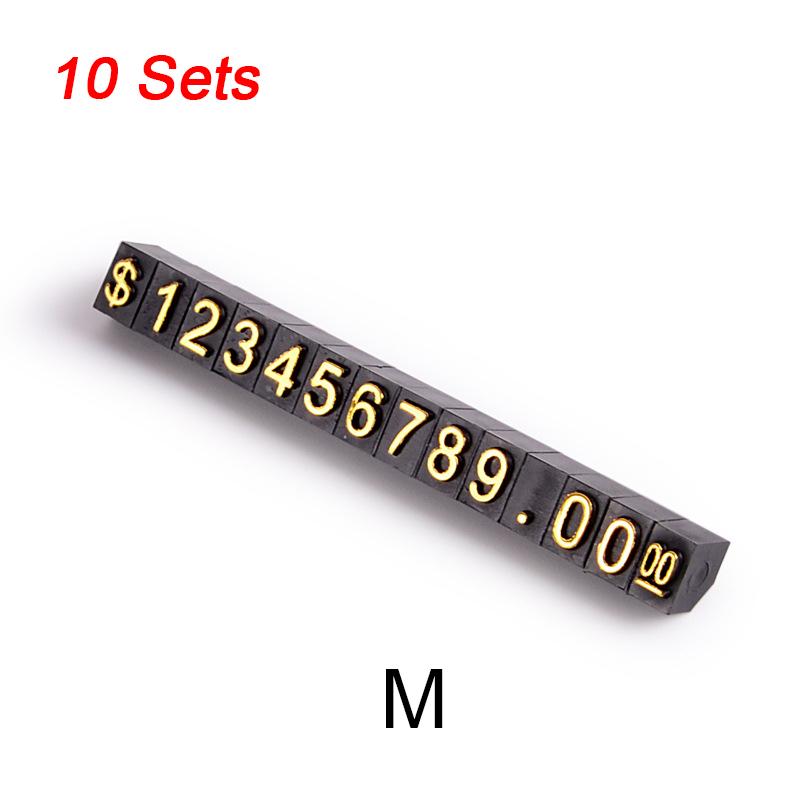 10 Sets Price Display Blocks with Numerical Letters Retail Stores Adjustable Jewelry Display Cubes Multiple Options Available