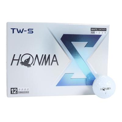 Honma Golf Ball 2024 Model 1 Dozen 12 Balls White Yellow 3 Piece Tour Spin Distance Soft Golf Ball TOUR WORLD BT2402 Honma TW-X TW-S HONMA_TW-S_White