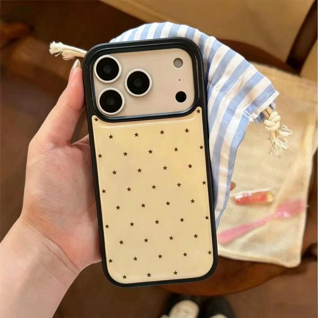 Y2K Cover For iPhone 17 Air 16 15 14 13 12 11 Pro Max 7 8 Plus Ins Korean Pink Star Polka Dot Creative Print Cute Phone Case