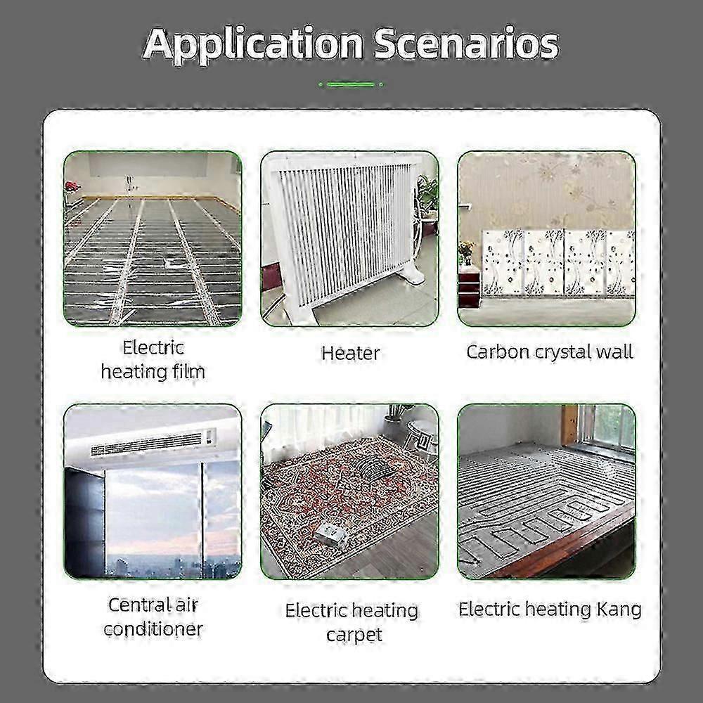 Electric Heating Thermostat 0-99 () 16000 (mA) Touch LCD Screen Floor Heating Thermostat Controller 16A Electric Heating Film Heating Cable