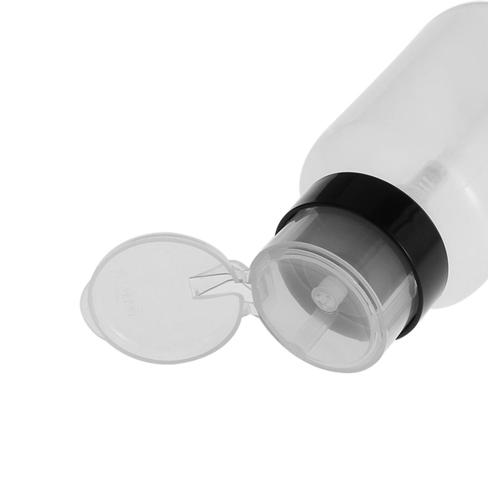 Manicure Liquid 200mL Nail Polish Remover Pump Dispenser Container Clean Acetone Empty Bottle