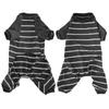 Indoor Pet Dog Jumpsuit Soft Clothes Polyester Dogs Bodysuits Long Sleeve Stripe Shirt