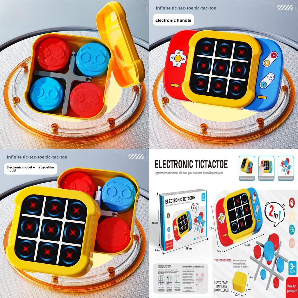 Super Tic Tac Toe Handheld Electronic Game For Family Entertainment And Brain Development