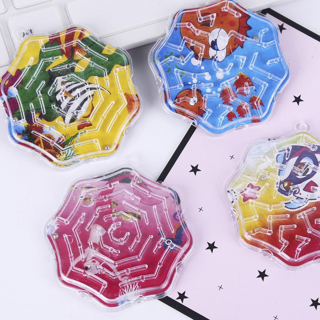 Circular Maze Plastic Toy For Kids With Steel Ball Educational Toy Gift For