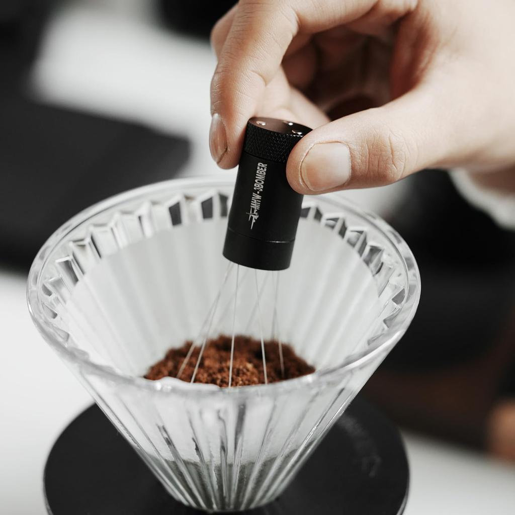 MHW-3BOMBER Espresso Sohndle 2.0 WDT Tool 0.4mm Needle 8 Needles Adjustable Range Magnetic Stand with 6 Spare Needles Stirring Needle Coffee