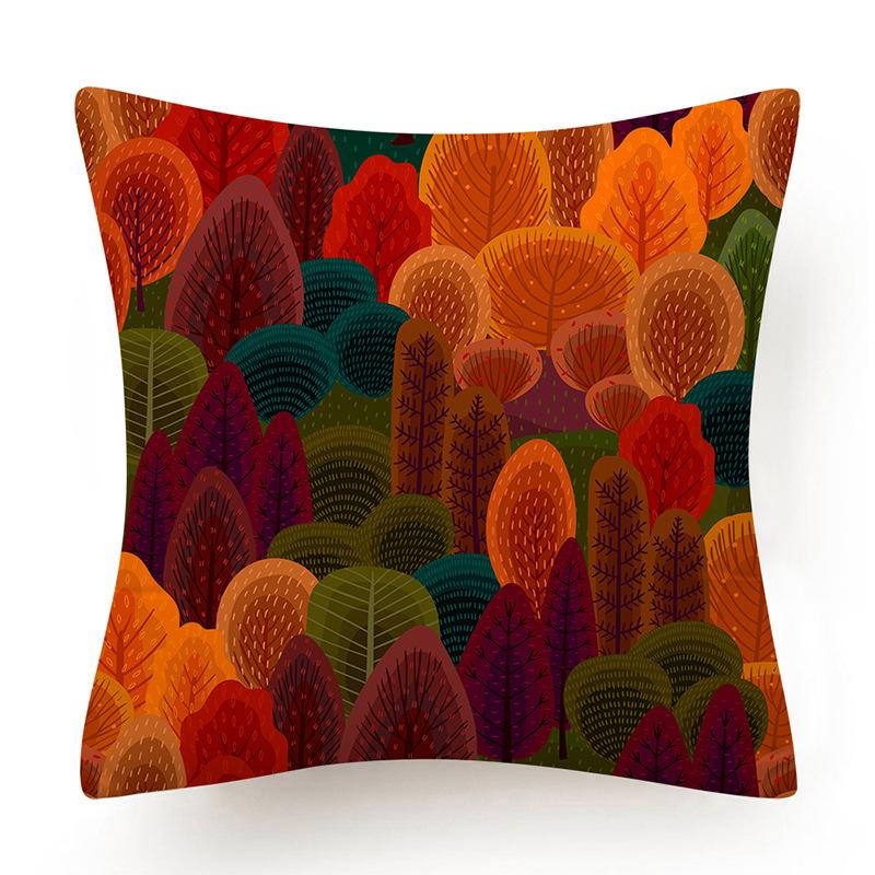 Vintage oil painting style plant print pattern home living room sofa bedroom decoration throw pillow pillowcase