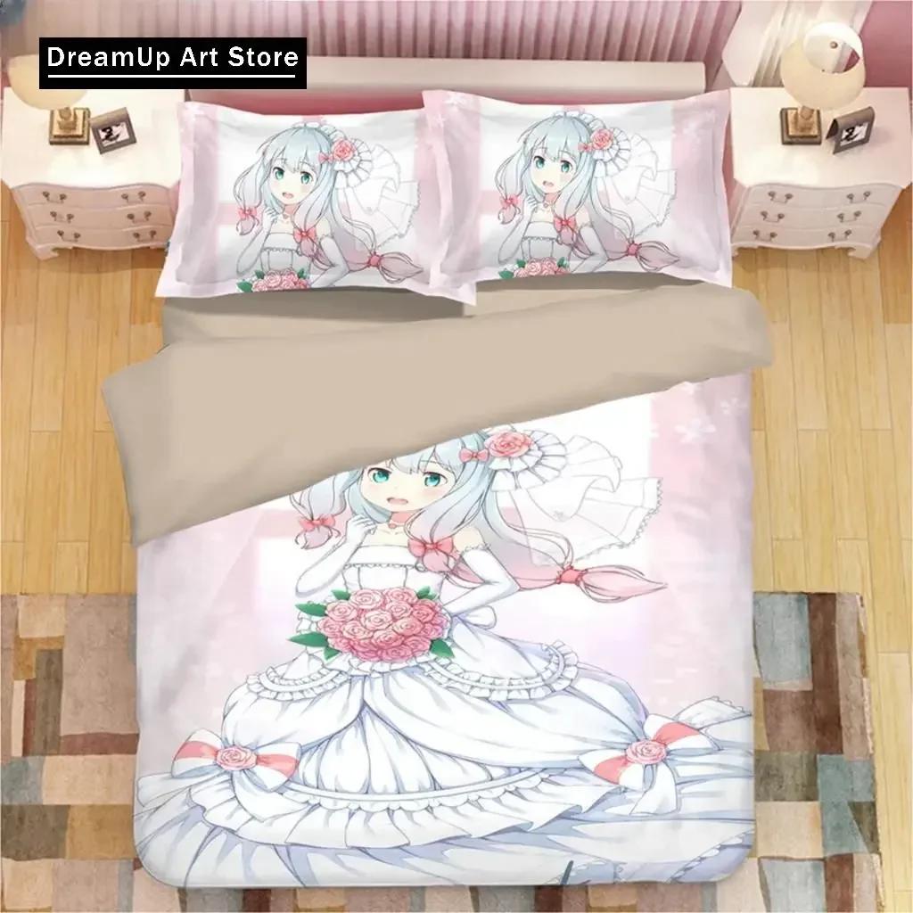 3D Print Kawaii Izumi Sagiri Eromanga Sensei Bedding Set Boys Girls Twin Queen Full Size Duvet Cover Pillowcase Bed Set Adult Be