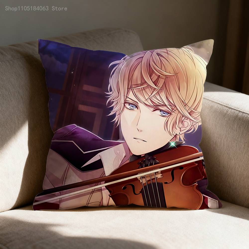 

Shu Sakamaki D-Diabolik Lovers Pillowcases Bedroom Living Room Sofa Home Decor Polyester Cushion Cover with Zipper 30cmx30cm
