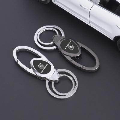 Llavero de Metal para Coche Anillo para Llaves Colgante Anti-Pérdida Para Porsche Cayenne Panamera Macan 911 718 Taycan Boxster Cayman 918 Pajun