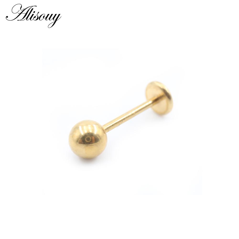 

Alisouy 1PC безрезьбовой нержавеющей стали циркониевый анодированный лабрет губа гвоздик кольцо ухо козелок хрящ серьги пирсинг ювелирные изделия #2 0.8*8*2mm