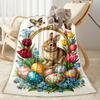 Springtime Bunny Garden Blanket,Suitable for sofas, offices, travel, living rooms, Gifts to relatives and friends, Blanket,Suitable for all seasons.