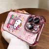 Strawberry Hello Kitty Case For Iphone 17 Pro Max 17 Air 16 15 14 13 12 11 Pro Max 15 Plus 16E 13 mini  Shockproof Clear Casing