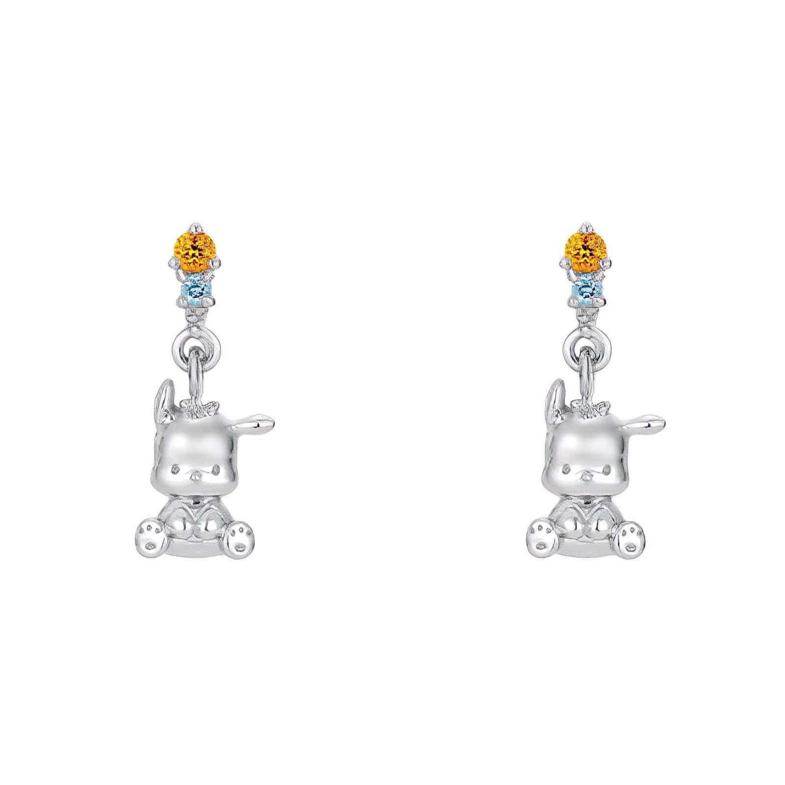 

Sanrio Pochacco Goods Earrings POCHACCO Earrings Silver Gift [U-TREASURE] U-TREASURE Women s SESaPC-101-SV