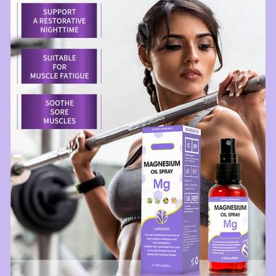 Magnezyum Yağı Spreyi Vücut Rahatlatıcı Lavanta Uykuyu İyileştirir Kas Ağrısı Magnezyum Yağı Vücut Spreyi, 60ML