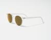 Classic Round Clear Frame Sunglasses Clear Brand Popular Stylish Fashion Glasses UV Protection [Flex] (F L Brown) Women's Men's