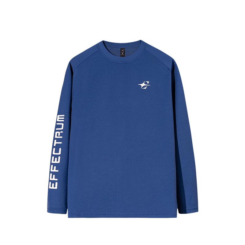

Anta Comfortable Round Neck Moisture Wicking Simple Letter Fashion Long Sleeve T-Shirt Men Tops 952531402-2 M