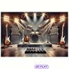 One 2D Flat Piece, a Music Stage Style Party Banner, Indoor/outdoor Polymer Wall Decoration