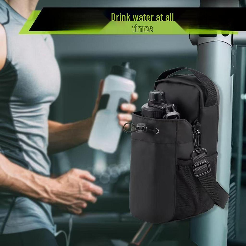 Waterproof Crossbody Bag for Sports & Fitness, Magnetic Closure, Fits Phone & Keys, Indoor/Outdoor Use, Includes Water Bottle Storage.