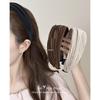 2025 Trendy Black Pleated Wide-Brim Headband for Women - Sporty & Chic Hair Accessory