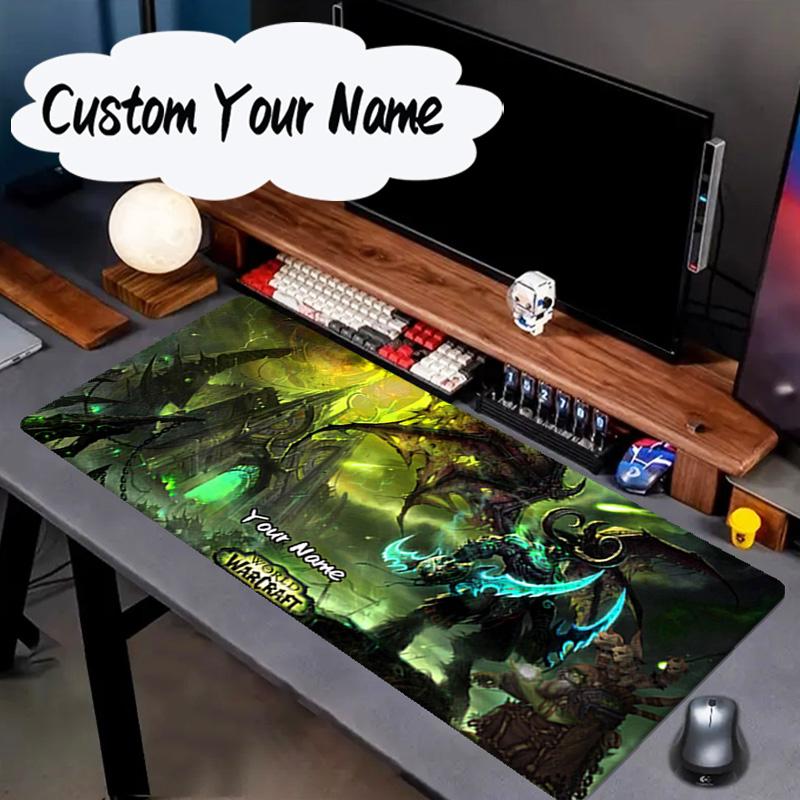 Custom Name Mouse pad Dragon's Fiery Warcraft game Mouse pad, Gaming Mouse Pad, keyboard pad, Desk Decor for computer notebook Fan Birthday Gift